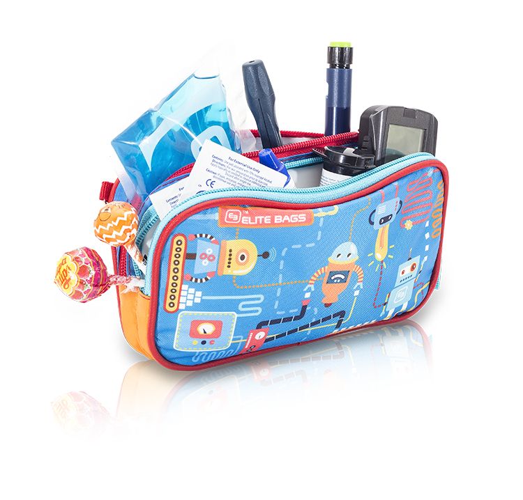 Trousse isotherme rose pour enfants diabétiques