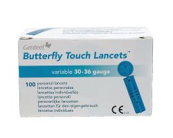 Lancetas Genteel Butterfly Touch 100 pièces