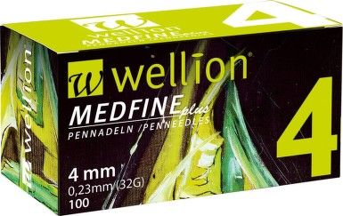 Wellion MEDFINE plus 4 mm 32G aiguille pour stylo à insuline Medrust