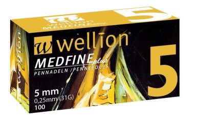 Wellion MEDFINE plus 5 mm 31G aiguille pour stylo à insuline Medrust