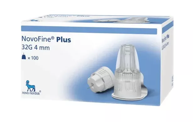 NovoFine Plus aiguilles pour stylo à insuline 32G × 4 mm, 100 pièces NOVO NORDISK