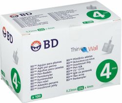 BD thin wall aiguille pour stylo à insuline 4mm x32G