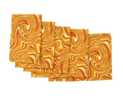 Bracelet élastique – Taches d'huile orange néon