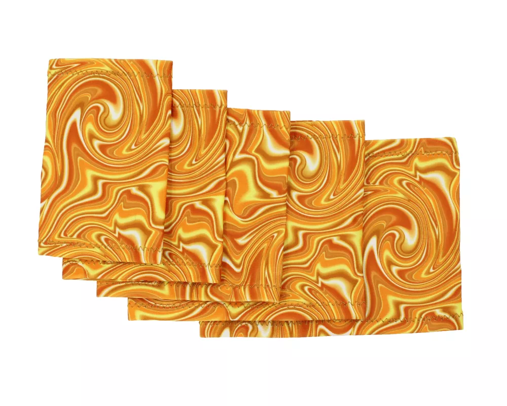 Bracelet élastique – Taches d'huile orange néon