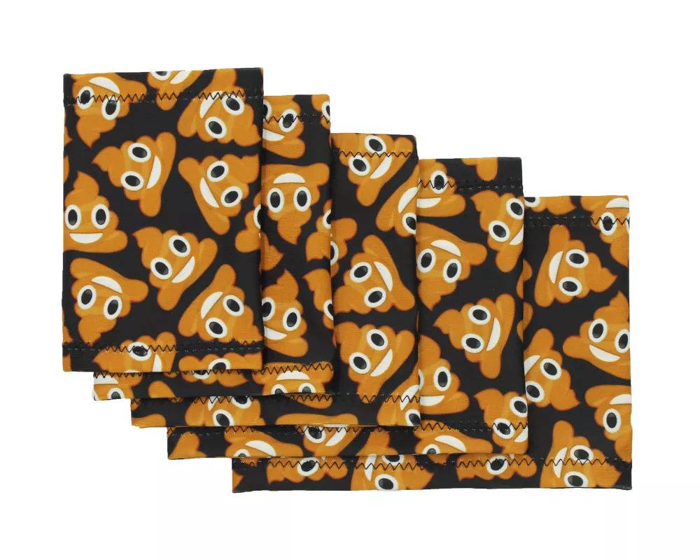 Manchette élastique avec imprimé d’émojis amusants – Protection originale pour capteur