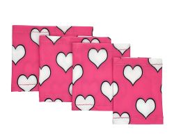 Brassard élastique Hearts on pink background | Velikost 17 - 22 cm, Velikost 20 - 26 cm, Velikost 25 - 30 cm, Velikost 28 - 36 cm