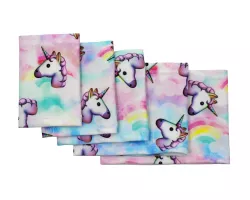 Manchette élastique pour le bras avec motif licorne et arc-en-ciel – Protection colorée pour capteurs | Taille 14 - 17 cm, Taille 17 - 22 cm, Taille 20 - 26 cm, Taille 25 - 30 cm, Taille 28 - 36 cm