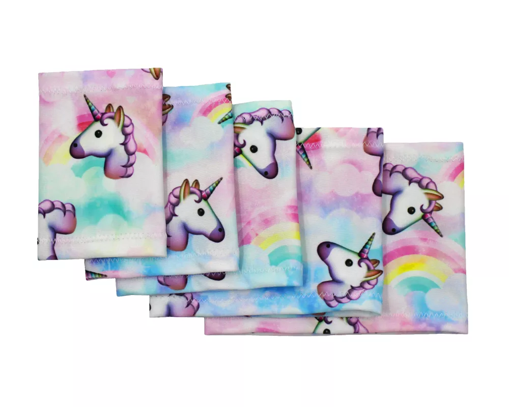 Manchette élastique pour le bras avec motif licorne et arc-en-ciel – Protection colorée pour capteurs