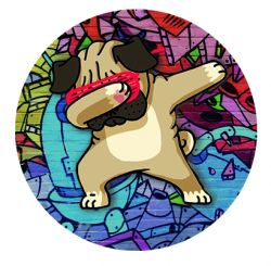 Freestyle Libre sensor sticker - Pug- dog