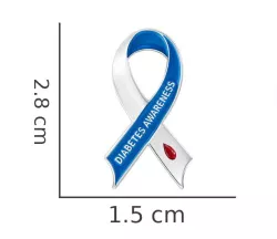 Pin’s Diabetes Awareness ruban bleu et blanc