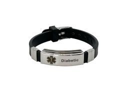 Bracelet en silicone - Diabétique en anglais Dia-way