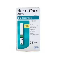 Bandelettes Accu-Chek Active pour la mesure de la glycémie, boîte de 50